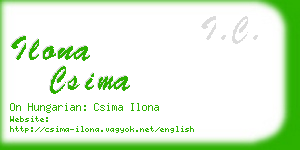 ilona csima business card